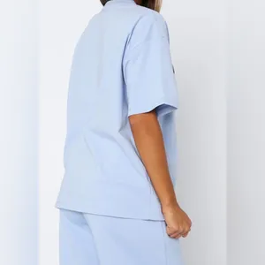 1020. From The Archives Allora Oversized Tee Blue sz m/l thumbnail 2