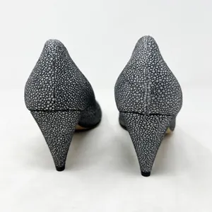 [Jigsaw] London Gray Spotted Print Round Toe Cone Shaped Heels Size 40 US 10 thumbnail 5