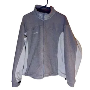 Columbia Woman's Zip Up Challenge Series Fleece Jacket Size X-Large XL Gray thumbnail 1
