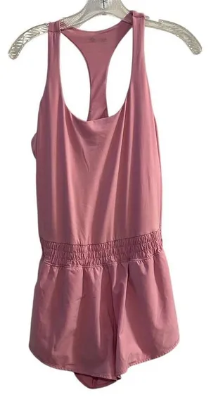 Offline Women's Pink Racerback Romper Size L Casual Summer One-Piece Flaw‎ thumbnail 1