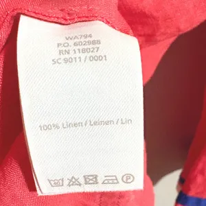 Boden‎ Linen Tunic Womens 6 Coral Pink Excellent Split V-Neck Contrast Trim Top thumbnail 4