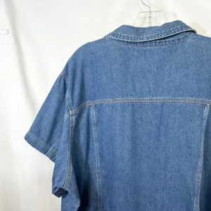 VTG Adriana Plus Size 26 Denim Top Y2K Button Red‎ Floral Patchwork Western 551 thumbnail 5