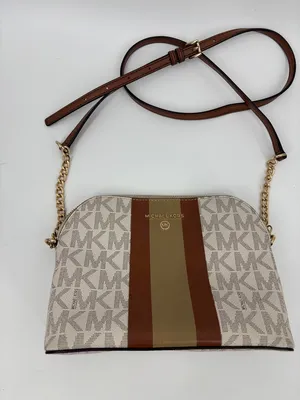 Michael Kors Vanilla and Cedar Signature Stripe Crossbody thumbnail 12