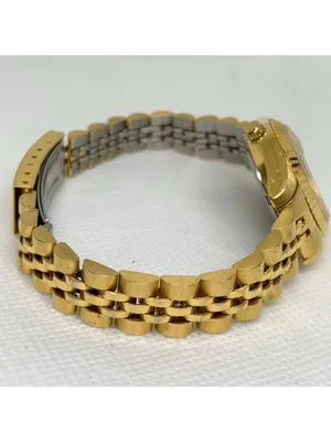 Gruen since 1874 gold tone date classic watch 26mm Japan up to 7.5” running thumbnail 6
