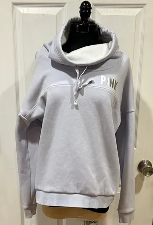 Victoria’s Secret PINK Cowl Neck Sweatshirt – Bluish Purple – Size M thumbnail 1