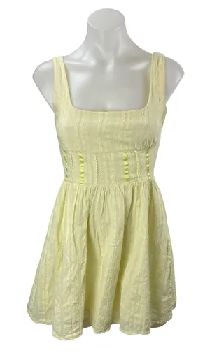 Princess Polly Lorinda Square Neck Sleeveless Mini Tank Flare A-Line Dress Sz 0 thumbnail 1