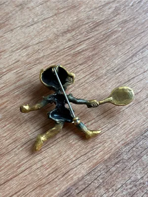 Tortolani Vintage Gold Tennis Brooch Pin thumbnail 10