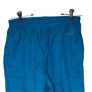 Nike Womens Track Pants Vintage Windbreaker Turquoise Drawstring Pockets Medium thumbnail 2