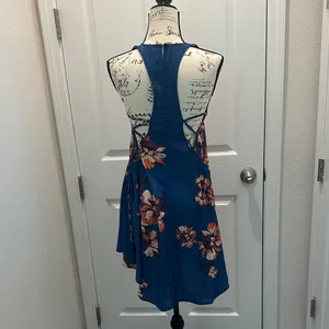 No brand Floral Swing Dress - Blue thumbnail 4