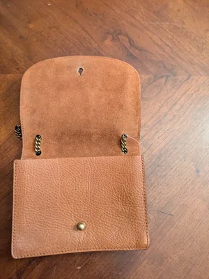MADEWELL The Leather Collar Stud mini crossbody bag English Saddle EUC thumbnail 6