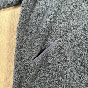 VTG Liz Claiborne Fleece Pullover Sweater Womens XL Blue Henley Snap Fuzzy Cozy thumbnail 4