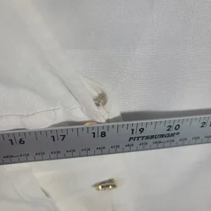 Stoney Clover Lane Target White Linen Blend Overalls with Gold Heart Hardware M thumbnail 8