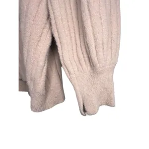 Aerie Blush Pink Oversized Fuzzy Long Sleeve Ribbed Sweater thumbnail 2