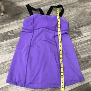 Lululemon Purple Workout Tank Top; size 4 women’s thumbnail 3