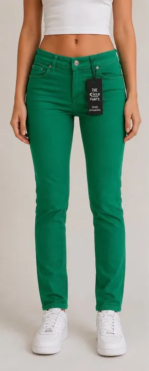Y2k Cielo Pants Jeans USA green low rise Size 3/26 thumbnail 1