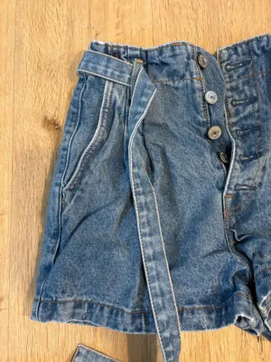 Abercrombie and Fitch Paperbag Tie Denim Jean Shorts thumbnail 5