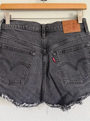 Levi’s 501 Faded Black Jean Shorts. Size 26 thumbnail 3