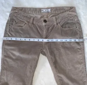 Free People Tan Skinny Corduroy Pants Sz 26 thumbnail 8