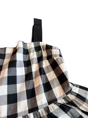Broome Street x Kate Spade Black White Check Tank Top Shirt Blouse Size 2 Womens thumbnail 6