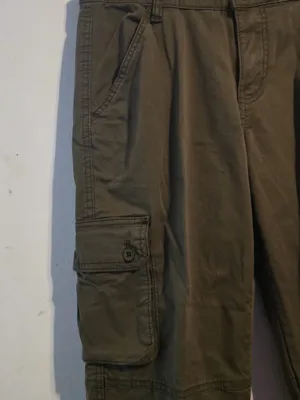 Love women s Olive Cargo Pants - Military Green Utility Style thumbnail 9
