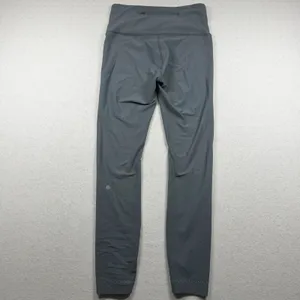 Lululemon Zoned In Tight Leggings Women’s Size 10 Blue Charcoal High Rise thumbnail 2