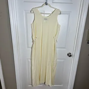 Vintage FLAX Jeanne Engelhart Linen Maxi Dress Small Lagenlook‎ thumbnail 8