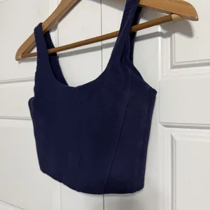 OFFLINE by Aerie Navy Blue Textured Cropped‎ Corset Top XS TP thumbnail 4