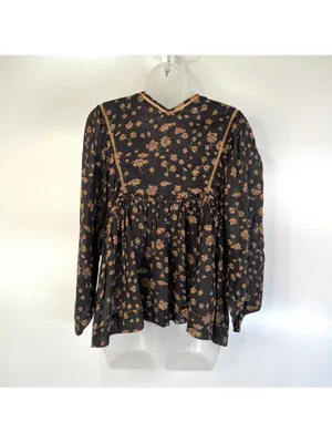 $98 Free People Never A Dull Moment Peasant Blouse S thumbnail 12
