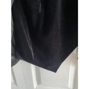After Dark Vintage Velvet Sheer Sleeve‎ Evening Jacket Womens Size L Black Glam thumbnail 7