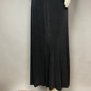 Vintage Slinky Dress 90s Stripes Empire Waist Short Sleeves Stretchy Maxi Retro thumbnail 5