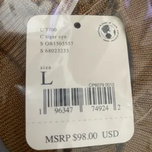 Free People Tiger Eye Knit Sweater Long Sleeve Crew Neck Size‎ L thumbnail 5