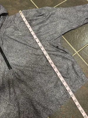 Lululemon I Put A Shell On You 1/4 Zip Hooded Long Sleeve Jacket Black White 10 thumbnail 12