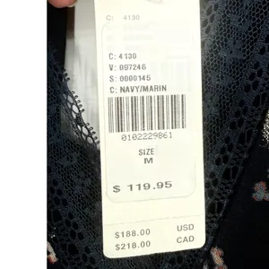 NWT Anthropologie Maeve V-Neck Lurex Tiered Mini Dress Navy Metallic Size Medium thumbnail 4