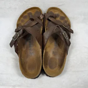 Birkenstock Mayari Metallic Copper Bronze Sandals EU 39 L8-8.5 Strappy Slide thumbnail 4