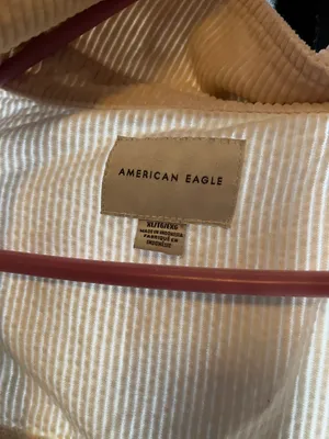American Eagle Cropped Corduroy Button Up thumbnail 2