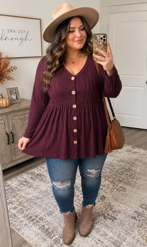 Lane Bryant Purple Sweater thumbnail 1