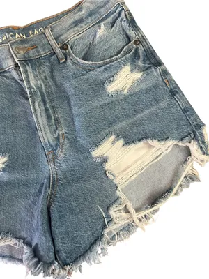 American Eagle Highest Rise 90’s Boyfriend distressed Jeans Shorts thumbnail 8