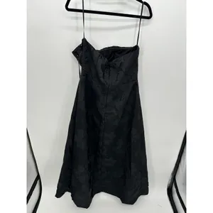 Venus Black Floral Jacquard Strapless Jumpsuit with Overskirt‎ Sequin Size 16 thumbnail 2
