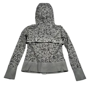 Lululemon After Asana Hoodie Not So Petite‎ Fleur Silver Spoon Womens 8 Gray thumbnail 3