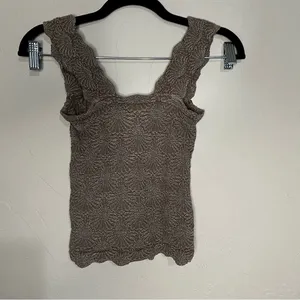 Intimately Free People Love Letter Cami Brown‎ Textured Crop Square Neck Top thumbnail 9
