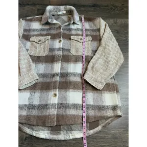 EUC Womens SOUTHERN GRACE timeless tweed‎ shacket shirt button plaid size XL thumbnail 6