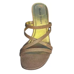 Vintage Heel Sandals Strappy Gold Metallic Ellen Tracy US 9 M 90s Casual Formal thumbnail 9