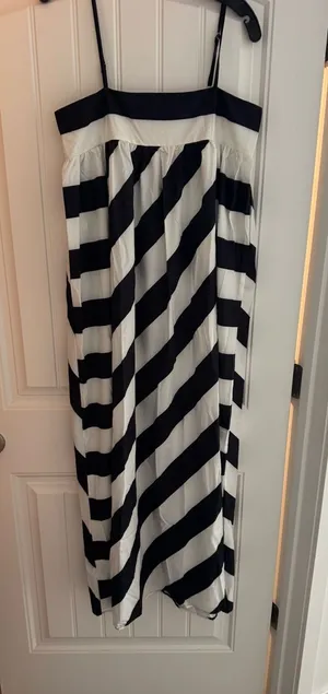 Rosa Clothing Boho Summer Chic Stripes Maxi Dress Large New Spaghetti Strap thumbnail 1