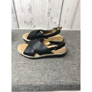 Universal Threads Womens Size 6.5 Black Sandals Frances Sporty Platform Strap thumbnail 6