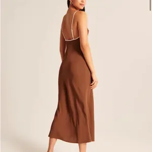 Abercrombie & Fitch Brown Slip Maxi Dress NWT thumbnail 4