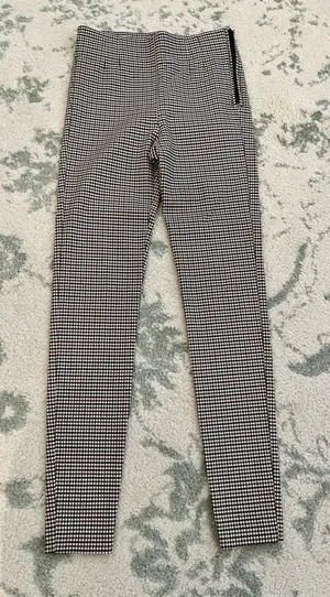 Zara black brown plaid pants thumbnail 1