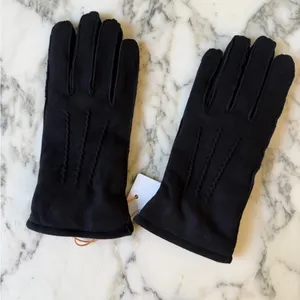 NWT Quince 100% Black Australian Shearling Gloves Black Size Small thumbnail 1