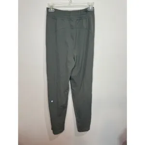 Lululemon Everlux High-Rise Zip-Leg Track‎ Pant Full Length Sz 4 Gray Sage thumbnail 4