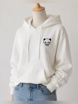 Known Supply Organic Cotton Panda Embroidered Hoodie thumbnail 1