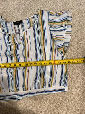 Semi cropped striped top Blue Size L thumbnail 6